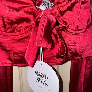 Princess Polly Red Satin Dress